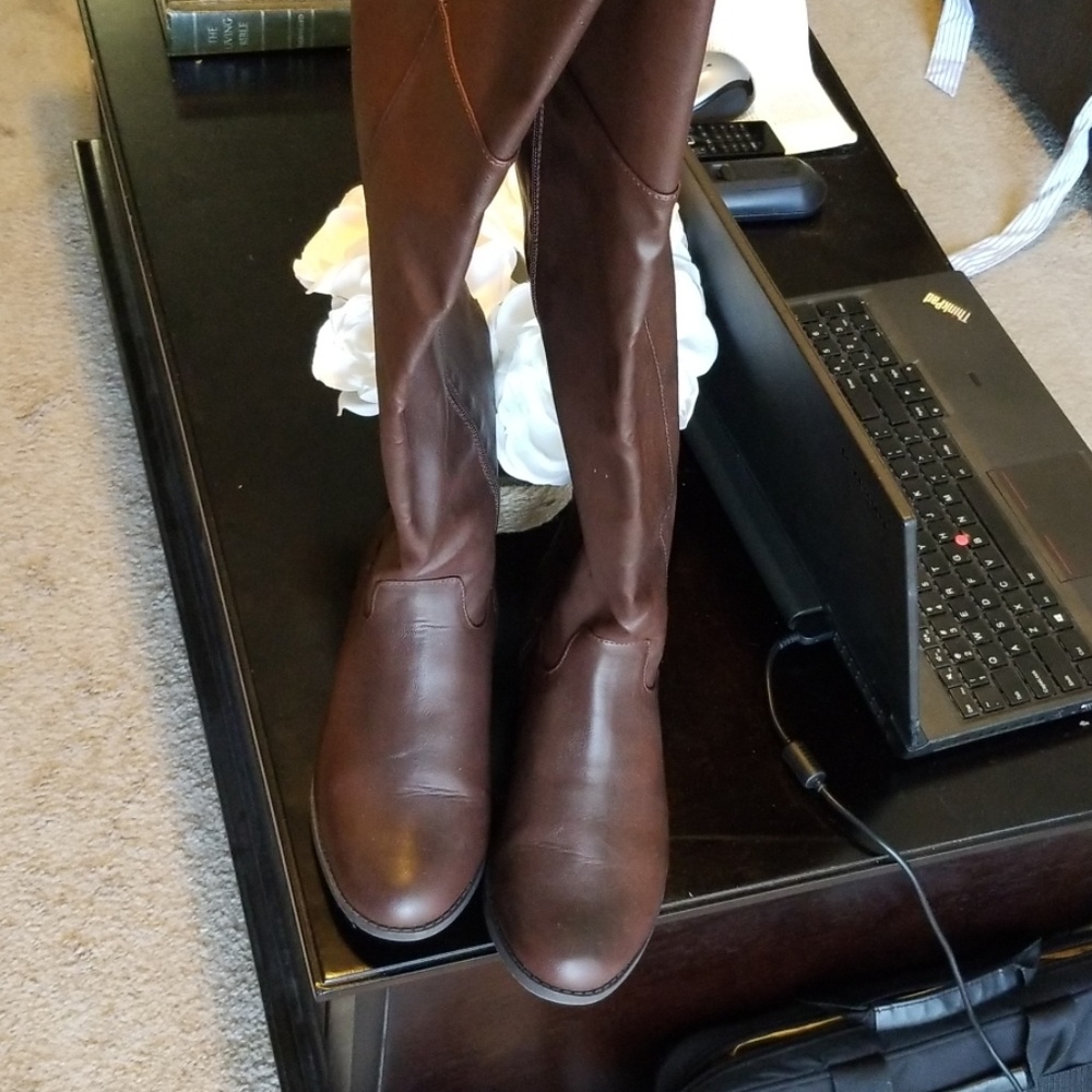 Torrid Over the Knee Brown Wide Calf Boot